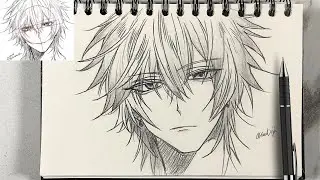 How to Draw Anime Boy with Messy Hair | Easy Anime Drawing Tutorial