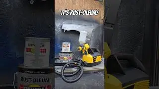 Gravity feed electric Wagner 4300 spray gun Rustoleum custom paint job with awesome results 😎👍🔥✅