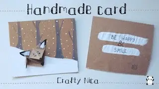 HANDMADE LOVE CARD  with an ORIGAMI FOX 💜  DIY GIFTS FOR BOYFRIEND 💛 EASY