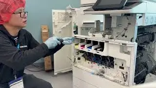 How to Replace Toner Reservoir on HP MFP E87650 series.
