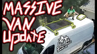 MASSIVE VAN BUILD UPDATE: Fan, Solar, Fridge, and Ceilings! // Singletrack Sampler Van Build (Ep. 5)