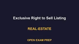 What is Exclusive Right to Sell Listing? | REAL-ESTATE-SALESPERSON Exam Prep