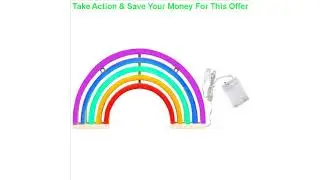 Deal Night Lights Rainbow Neon Sign Light Rainbow Wall Light Battery Or Usb Operation Led Lights Fo