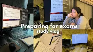 STUDY WITH ME FOR EXAMS | exam prep vlog 🍃| engineering midterms