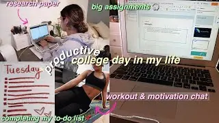 PRODUCTIVE COLLEGE DAY IN MY LIFE: completing my to-do list