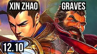 XIN ZHAO vs GRAVES (JNG) | 10/1/8, Legendary, Rank 11 Xin | JP Grandmaster | 12.10