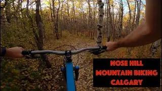 Nose Hill Mountain Biking // Calgary, Alberta // Beautiful Fall Colours!