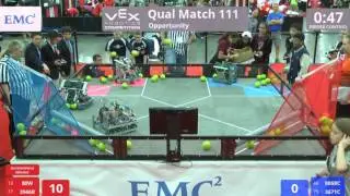 VEX Worlds 2016 - VRC Middle School - Opportunity - Qual 111 (80W 3946R) 185 vs 138 (8068C 3671C)