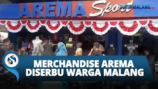 Jelang HUT Arema sejumlah outlet penjualan merchandise arema diserbu warga malang