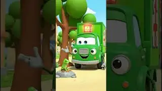 Learning Number 4 with Leo the Truck! 🚛💚 #kidslearning  #learnnumbers #learncolors #shorts