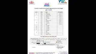 July 25th online class time table