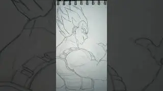 This VEGETA Drawing Hits DIFFERENT 😮&zwj;🔥 #drawing #animeeart #art #dragonball