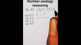 Number Analogy Reasoning Short Tricks |&nbsp;#reasoning&nbsp;short tricks&nbsp;#ssc&nbsp;#ssccgl&nbsp;#sscgd&nbsp;#sscchsl
