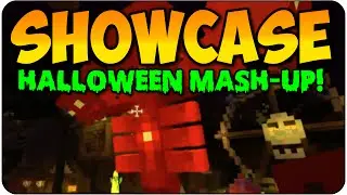 Minecraft Halloween Mash-Up Pack Review/ Showcase! Skin Pack & Roller Coaster For PS3 & Xbox 360