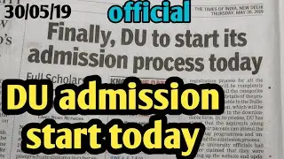 Du admission 2019,delhi university admission start today,du information brochure, techy sirji