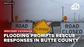 Наводнение привело к закрытию дороги Lower Honcut Road и вызвало многочисленные спасательные опер...