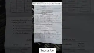 12th class computer practical paper 2025