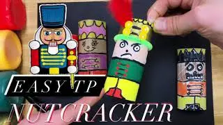 Easy Nutcracker Art Project HACK - Toilet Paper ROLL project for Kids #nutcracker #mrschuettesart