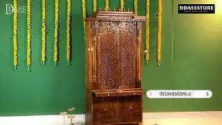 Teak Wood Pooja Mandapam | DDASSMANDAP174 | Pooja Mandir Designs | DDASSSTORE.COM