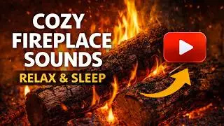 Burning Logs in the Fireplace  | Cozy Firelight (3 Hours)
