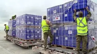 Humanitarian aid arrives in Myanmar