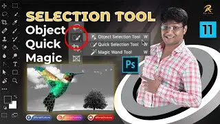 Quick Selection Tool Photoshop in Hindi | Object Selection in Photoshop 2020 | Magic Wand Tool Phot