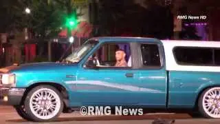 Suspected gang member leads officers on wild pursuit ending in gunfire in Los Angeles, California.