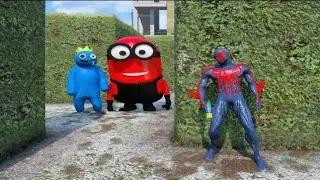 Spiderman Most Epic Funny Scene With Rainbow Colorful Minions in GTA5 | Spiderman Compilations Ep.28