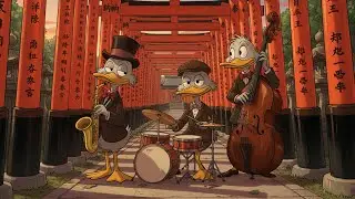 Hard Bop in Kyoto 🦆🎷 | Duck Jazz Trio Under the Torii Gates