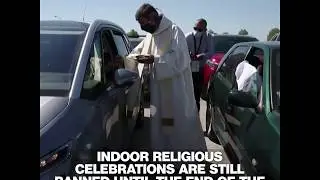 Roman Catholics attend drive-in mass as indoor religious celebrations banned in France | ABC News