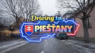 Driving in Piešťany, Slovakia - Scenic Drive - 4K Video