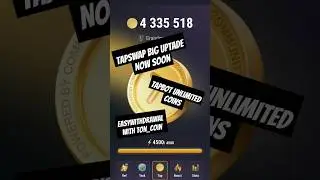Tapswap big update soon |Tapbot unlimited coins free.|Easywithdrawal with ton_coin#tapswap #shorts