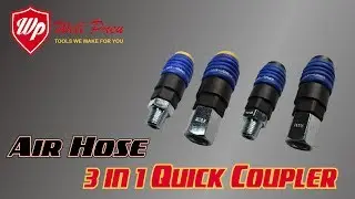 Color Typex Universal 3in1 One-Touch Quick Air Hose Coupler Socket [ Air Hose Accessory ]