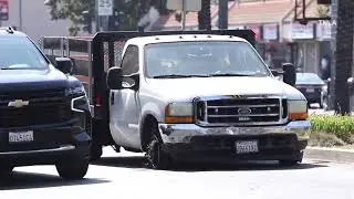 Slow Pursuit of Stolen Truck Moves Through Los Angeles