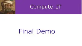 Building a GUI The Final Demonstration - Lesson 12