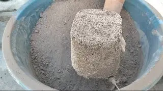 Charcoal sand shape's dry crumbling ASMR