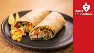 Grilled fish wrap with pineapple & tomato salsa | Healthy Recipe | Heart Foundation NZ