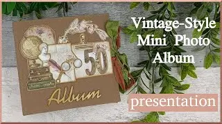 Vintage-Style Mini Photo Album - Birthday Gift Idea - Made to Order - presentation, scrapbooking