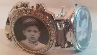 DIY Picture Charm Bracelet Upcycled From Watch Parts