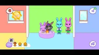 Kidzoona Swimming Bath Radio Lamp Palate Comb Shampoo Palate 2 Rainbow Rabbit 