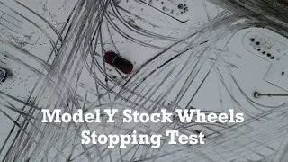 Stopping distance in snow | Tesla Model Y