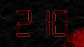 Countdown from 210 to 0 in RED
