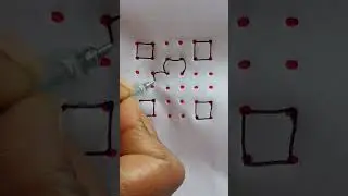 6&times;6 Dots daily use rangoli | #dialyrangoli #muggulu #easyrangoli #rangolidesigns #kolam