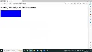 CSS matrix() Method | CSS 2D Transforms