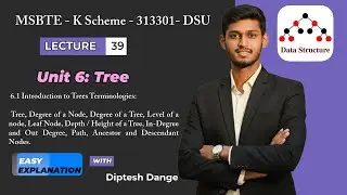 Introduction to Trees in Data Structure | Tree Terminologies Explained | Unit 6 DSU MSBTE K Scheme
