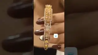 Real gold and diamond look like a sleek openable bracelet One size fit to all upto 2.6Price 1050