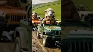Sheep on the jeep #viral #short #shortvideos