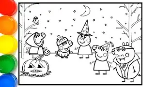 Peppa and Friends in the Party Drawing Easy, Peppa Pig Full Episode Drawing and Coloring