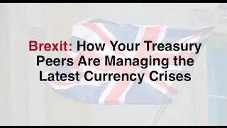Brexit: How Your Treasury Peers Are Managing the Latest Currency Crises