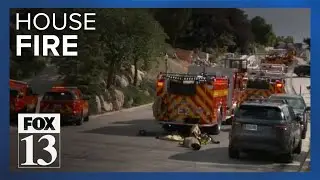 Firefighters respond to house fire in Salt Lake City foothills